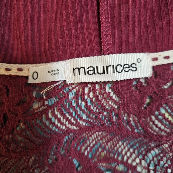 Maurices hooded shrug 0x maroon - Picture 4 of 4